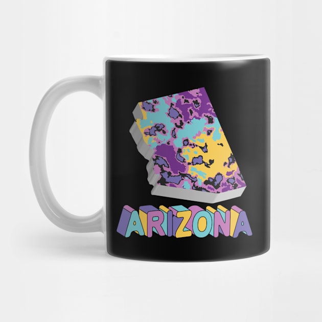 Arizona State Map Art by Designoholic